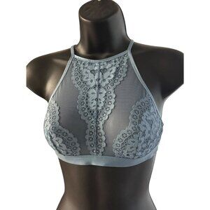 Victorias Secret Blue Lace Halter Bralette